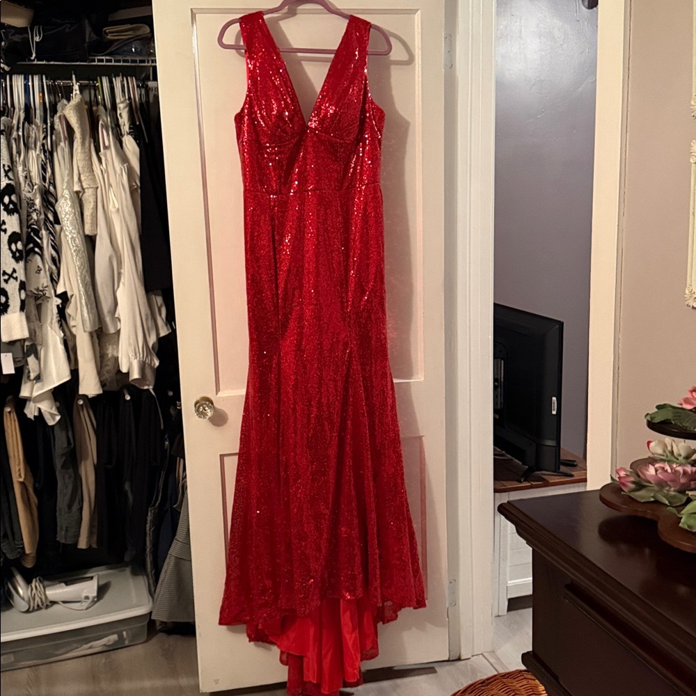 Stunning Red Sequin Gown